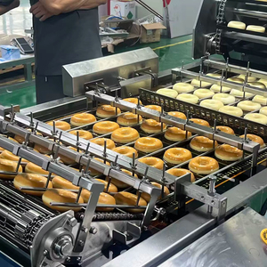 Línea de Producción Automática de Donuts, Máquina Industrial para Hacer Donuts con Levadura, Fabricante de Berliner, Freidora a Gas y Eléctrica - Product Image 1