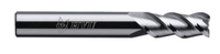 Fraise à queue en carbure de tungstène pour aluminium, 3 dents, coupe plate, outil de fraisage CNC