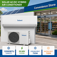 Climatiseur solaire hybride 12000 BTU, onduleur DC, mural, pour usage domestique, compresseur SANYO à double rotation, refroidissement et chauffage, 80-380V