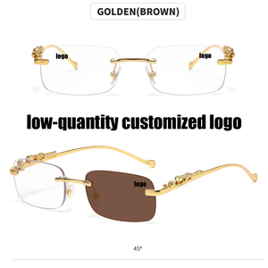 Thời trang cạnh-cắt Kính đọc sách tùy chỉnh chất lượng hàng đầu thiết kế không có Vành kính photochromic sang trọng UV400 kính mát 2025 - Product Image 2