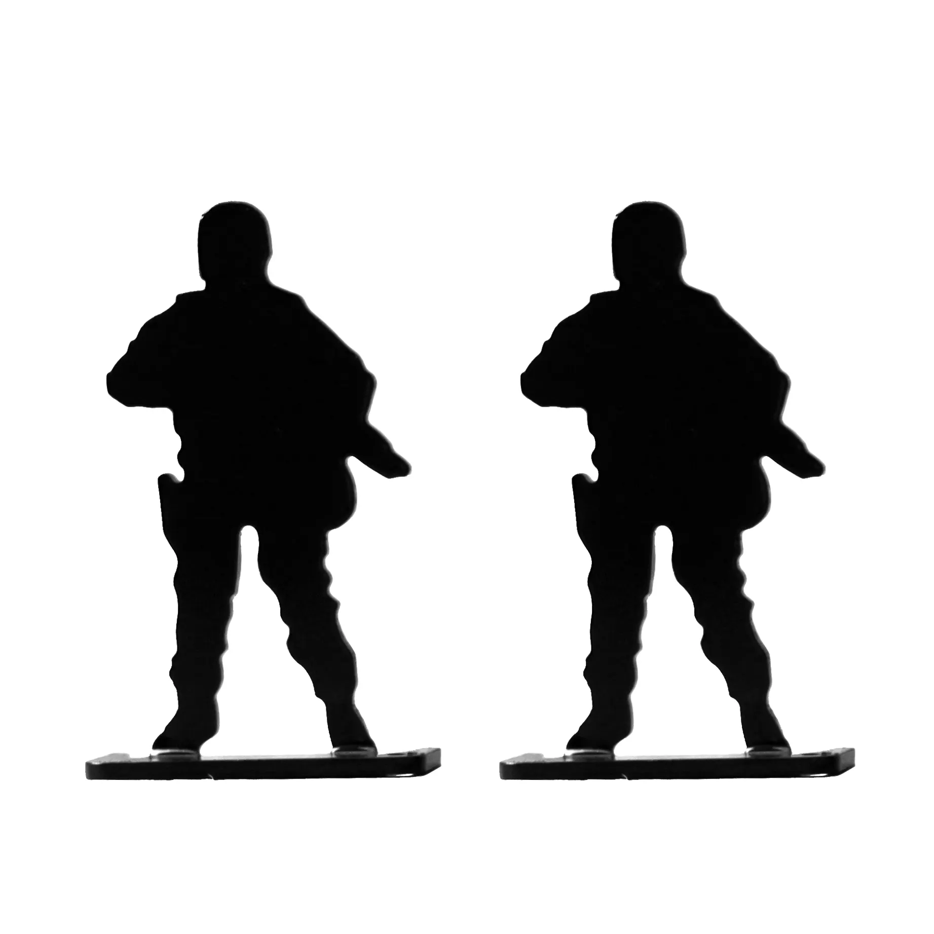 metal 9mm soldiers silhouette shoot target hunting target