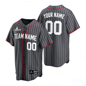 Toptan Özel Kısa Kollu Beyzbol Forması, Üç Renkli Panel ve Yıldız Baskılı, Yetişkinler ve Genç Takım Üniforması - Product Image 1