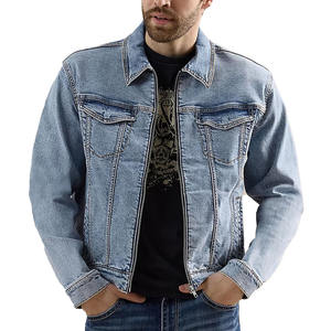 Veste en jean texturée de qualité supérieure avec détails boutonnés Séchage rapide et respirant Coupe polyvalente pour les vêtements décontractés pour hommes - Product Image 3