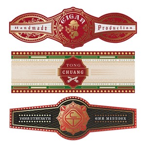 Étiquette personnalisée de haute qualité pour bande de cigare, avec estampage à chaud doré, anneaux de cigare découpés, autocollant pour cigare - Product Image 5