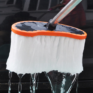 Brosse de lavage de voiture à poils doux, manche télescopique, outil de cirage pour voiture - Product Image 1