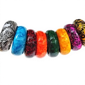 Handmade Resin Round <b>Bangles</b> Bracelet Multi Color Artistic Pattern Jewelry Collectible Craft Decor Anniversary Party for Woman - Product Image 1