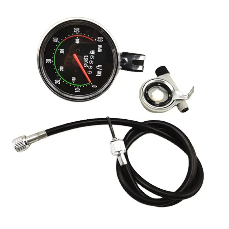 Kit Speedometer Sepeda Klasik untuk Bermotor, Pengukur Gir Sepeda Stopwatch