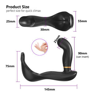 3 in 1 massaggiatore della <span class=keywords><strong>prostata</strong></span> 7 modalità vibratore anale stimolatore della <span class=keywords><strong>prostata</strong></span> giocattoli anello del cazzo dispositivo di massaggio della <span class=keywords><strong>prostata</strong></span> vibrante - Product Image 2
