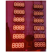 Afficheur numérique LED suspendu extérieur IP65 de 8 pouces 8888 Totem Sign avec SDK pour station-service