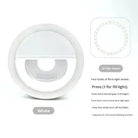 Lampe annulaire LED portable 2026 personnalisable avec logo, lumière d'appoint beauté rechargeable pour téléphone portable, 36 perles LED