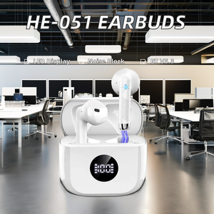 Inalámbrico para <span class=keywords><strong>Bluetooth</strong></span> Mini Earbuds HE-051 con pantalla LED Cancelación de ruido Auriculares deportivos In-Ear Impermeable - Product Image 2