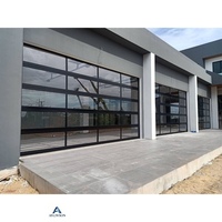 Porte de garage en aluminium avec verre dépoli, économique, haute dureté, vente chaude, haute qualité, adaptée aux pays humides