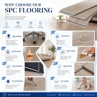 Revêtement de sol en vinyle clipsable SPC (Stone Plastic Composite) sur mesure, résistant au feu et à l'abrasion, pour intérieur
