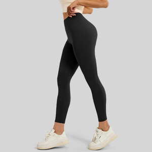 Pantalons de yoga taille haute, coupe ajustée, respirants, pantalons de course à pied de longueur totale. - Product Image 6