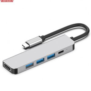 Personnalisation multifonction USB3.0 PD Type C chargeur adaptateur HDTV Usb C vidéo USB Dock Station pour tablette 5 en 1 USB Hub - Product Image 3