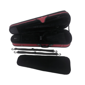 Custodia Triangolare per <span class=keywords><strong>Violino</strong></span>/<span class=keywords><strong>Viola</strong></span> Full-Size con Profondità Extra - Scocca in Legno Leggera, Interno in Velluto, 4 Supporti per Archetto e Igrometro - Product Image 4