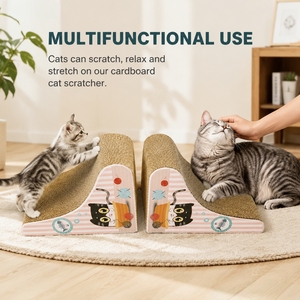 Rascador para Gatos en Forma de L, Montado en la Pared, Vertical, de Cartón Resistente para Proteger los Muebles, Vietnam - Product Image 3