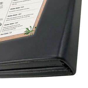 Small MOQ Black Faux Leather Led Menu <b>Book</b> 4 Page A4 Size Digital Table Menu Rechargeable Led Backlit Menu Folder - Product Image 5