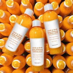 Lotion <span class=keywords><strong>Peeling</strong></span> Corporel Éclaircissant et Blanchissant à l'Orange pour Peau Noire, AHA BHA, Marque Blanche - Product Image 1
