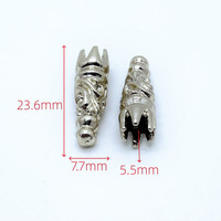 Aksesoris Bolo Tie Tips, Ujung Tali Logam, Gaya Barat, Penjepit Tali Kalung, Minimalis, Mengkilap, Penjepit Tali Serut