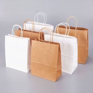 Custom <b>Made</b> Kraft <b>Paper</b> Bag for Fast Food Take-Away Brown Flat Handle Restaurant Carry Bags with Print for Coffee Takeaway - Product Image 4