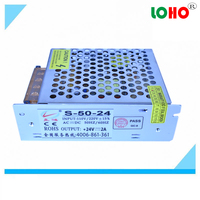 Tension d'entrée 220V~110VAC, sortie simple 24V 2A 2.5A 50W 60W, haute efficacité avec garantie de 3 ans pour les modules de guirlandes lumineuses LED