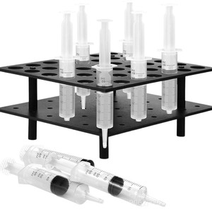 Soporte de madera para jeringas, estante para tubos de ensayo con capacidad para 42 unidades, para almacenamiento y exhibición en laboratorio - Product Image 2
