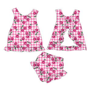 ชุดเซ็ต 2 ชิ้นสำหรับเด็กผู้หญิงตัวเล็ก <span class=keywords><strong>ขาย</strong></span>ดี ลายระบาย น่ารัก สไตล์ลำลอง สำหรับฤดูร้อน เสื้อแขนกุดประดับโบว์ พร้อมกางเกงขาสั้นเข้าชุด - Product Image 6