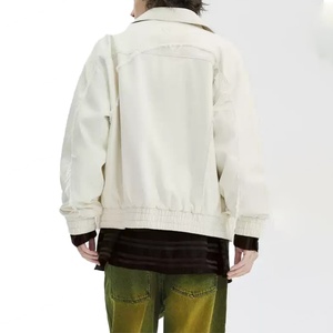 Chaqueta Corta de Algodón de Alta Calidad Personalizada para Hombre, Cuello Camisero, Color Sólido, Estilo Vintage, Chaquetas Vaqueras para Hombre - Product Image 4