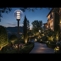 Lampe d'extérieur moderne en verre, étanche, pour allée de jardin, patio, cour, villa, décoration paysagère