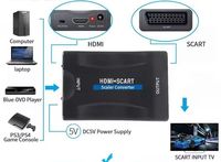 1080P HDMI zu SCART zu HDMI Composite Video Stereo Konverter Audio Adapter mit USB-Kabel für Sky Box HD TV DVD STB