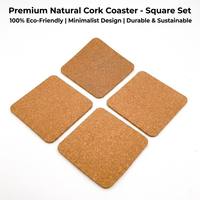 Sous-verre en liège 10x10cm avec logo OEM personnalisé et design imprimé sur mesure pour cadeau promotionnel et usage professionnel