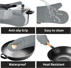 Guantes de Horno de Silicona Resistentes al Calor y Antideslizantes, Libres de BPA, Guantes de Cocina para Hornear con Forro de Algodón - Product Image 3