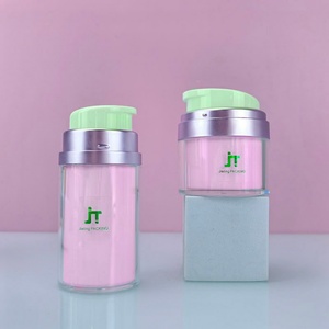 Pot cosmétique de luxe en acrylique avec pompe airless 15g 30g 50g 100g – Blanc et Argent – Pots à crème airless - Product Image 5
