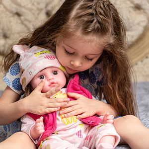 Muñeca Reborn de 45 cm con Función Táctil, Realista, Llora y Ríe, Juguetes Reborn, Muñecas de Silicona Suave, Juguetes para Niñas, Regalo de Cumpleaños - Product Image 6