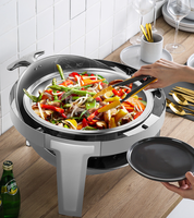 Goldener Hochzeits-Edelstahl-Hydraulik-Speisenwärmer für Buffets in Hotels und Restaurants