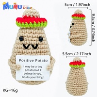 Sombrero Mexicano de Ganchillo Hecho a Mano de Calidad de Exportación, Juguete Tejido Sonriente con Patata Positiva, Regalo Promocional Corporativo al por Mayor