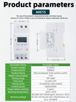 Timer Kontrol Digital Sakelar Waktu Layar LCD AC 110V-220V Timer Elektronik Din Rail Sakelar Waktu Digital Mingguan yang Dapat Diprogram