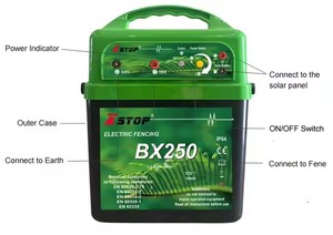 Cerca Eléctrica Solar Impermeable con Energizador de 2.5 Joules, Alimentado por Batería o CA 12000v para un Área de 40 km - Product Image 4