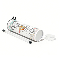 Nouveau design 2026 : Emballage alimentaire jetable en tube de papier transparent de qualité alimentaire pour sushi, type push-up, boîte à rouleaux