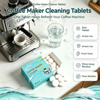 Tablettes effervescentes à action rapide pour détartrage et réduction des odeurs dans les systèmes de brassage de café