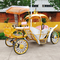 Chariot Citrouille Classique Cendrillon à Propulsion Électrique, Véhicule Touristique Rétro avec Freins Hydrauliques, Taille Personnalisable pour Parcs et Complexes Hôteliers