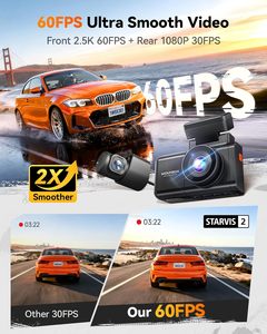 <span class=keywords><strong>Cam</strong></span>éra embarquée Wolfbox X3 2.5K 1440P STARVIS 2 IMX675 ADAS avant/arrière avec WiFi 5.8GHz, GPS, écran tactile, capteur G et enregistrement en boucle - Product Image 2