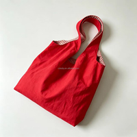 Bolsa de Lona Personalizada con Impresión, Bolsa de Compras de Lona Roja, Bolsa de Regalo Promocional, Bolsa de Lona Publicitaria