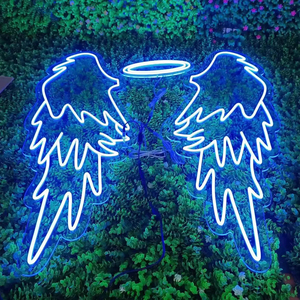 Ailes d'<span class=keywords><strong>ange</strong></span> néon personnalisées, enseigne murale lumineuse LED néon, décoration pour la maison, bar, fêtes, mariages, transformateur, alimentation électrique - Product Image 1