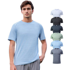 Camiseta deportiva para hombre de tacto suave sin costuras para entusiastas del fitness con control de olores - Product Image 1