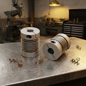 High-Strength GRC Series GRC-20*32 Aluminum Alloy Set Screw Spring Bellows Clamp Coupling - Product Image 2