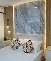 Freyr Forest PVC UV 3D hoja de mármol impermeable Floral Panel de pared para baño escalera almacén comercio gimnasio para uso doméstico