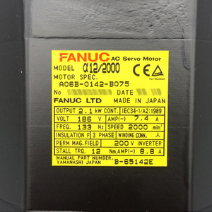 มอเตอร์แกนหมุน AC รุ่น FANUC A06B-0202-B100 A06B-2202-B100 A06B0202B100 A06B2202B100 - Product Image 2