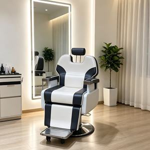 Chaise de barbier K avec pompe hydraulique, hauteur réglable, mobilier de salon, chaise robuste, chaise de barbier antique - Product Image 1